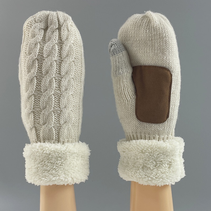 ActiveGo Touchscreen gebreide wollen tashoes voor mannen en vrouwen, herfst en winter buiten, winddicht, warm, verdikt, volwassen wanten_voghion.com