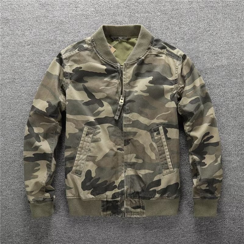 ActiveGo ActiveGo European And American Retro Autumn Winter New Camouflage Casual Trendy Baseball Jacket Coat Men's One-Piece Dropshipping_voghion.com