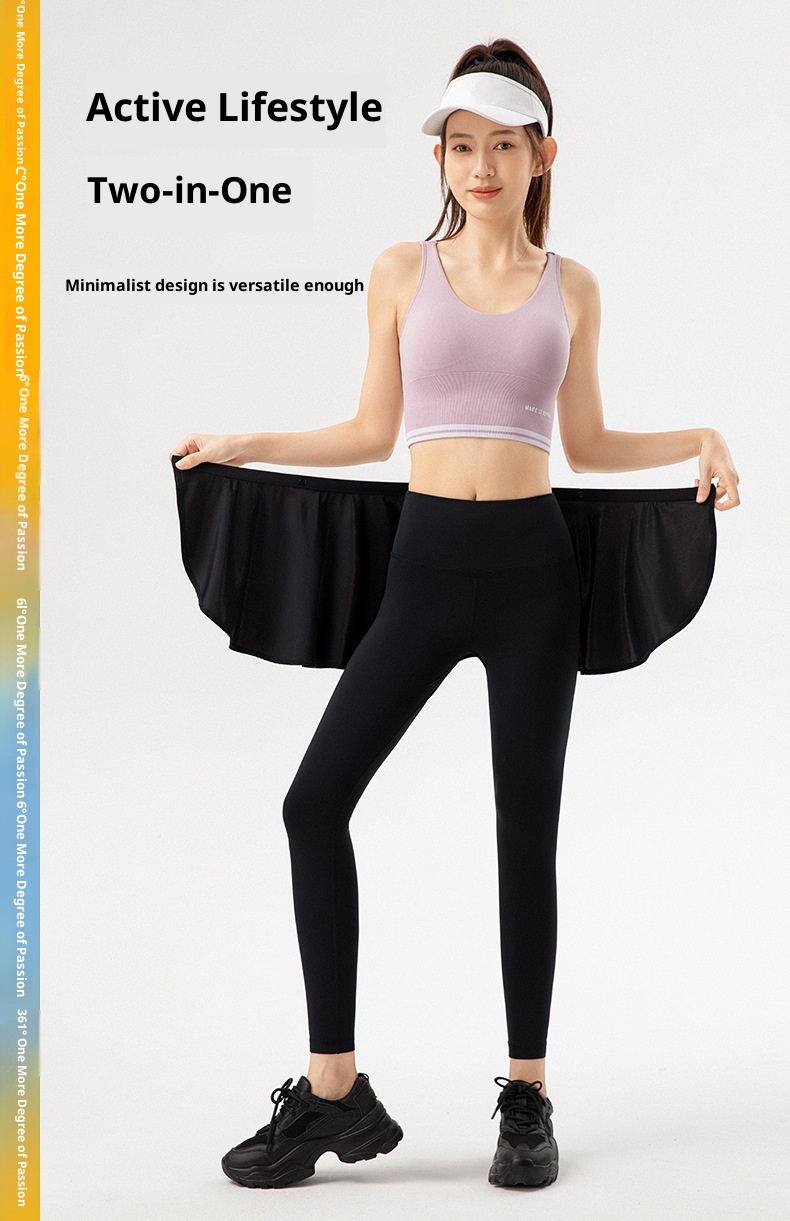 001 361 Gonna esterna anti-imbarazzo per il fitness, in un unico pezzo, per lo yoga, per le donne_voghion.com