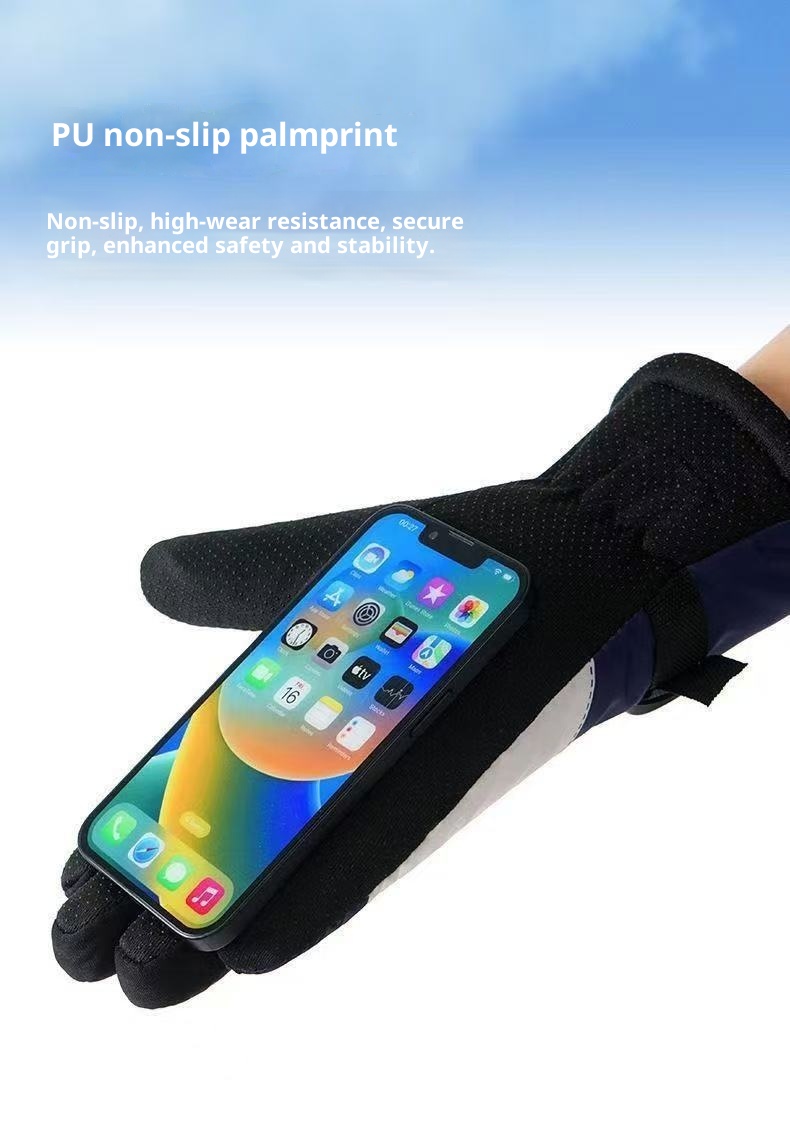 ActiveGo 2024 Nieuwe Winter Ski Touchscreen Heren en Dames Elektrische Fiets Fleece Gevoerde Warme Dikke Outdoor Rijhandschoenen_voghion.com