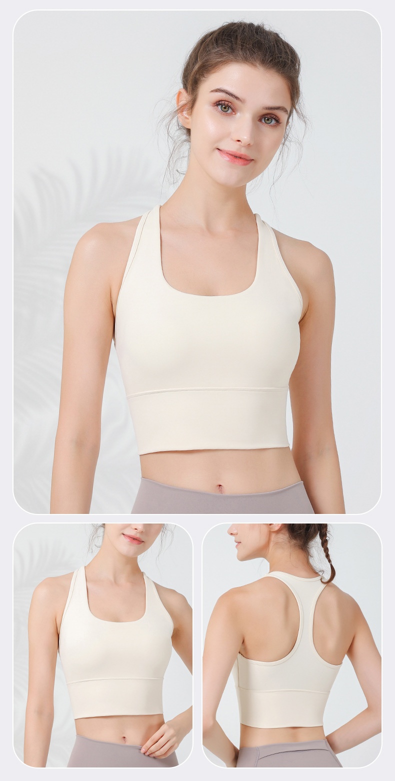 001 Sports Bra Women, Shockproof Fixed Cup Top, Fitness Shirt, Running Quick-Dry Red Bra, Yoga Vest For Spring_voghion.com