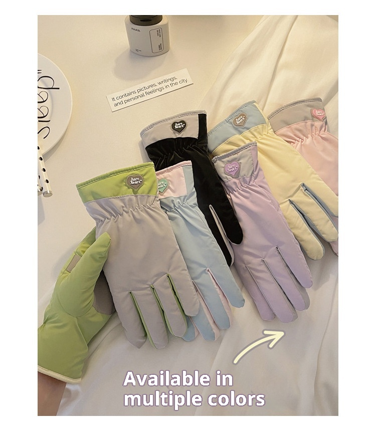 ActiveGo Fleece-gevoerde, verdikte, koudebestendige outdoor-ski-fiets-elektrische fiets-winddicht-antislip-touchscreen-leuke, warme handschoenen_voghion.com