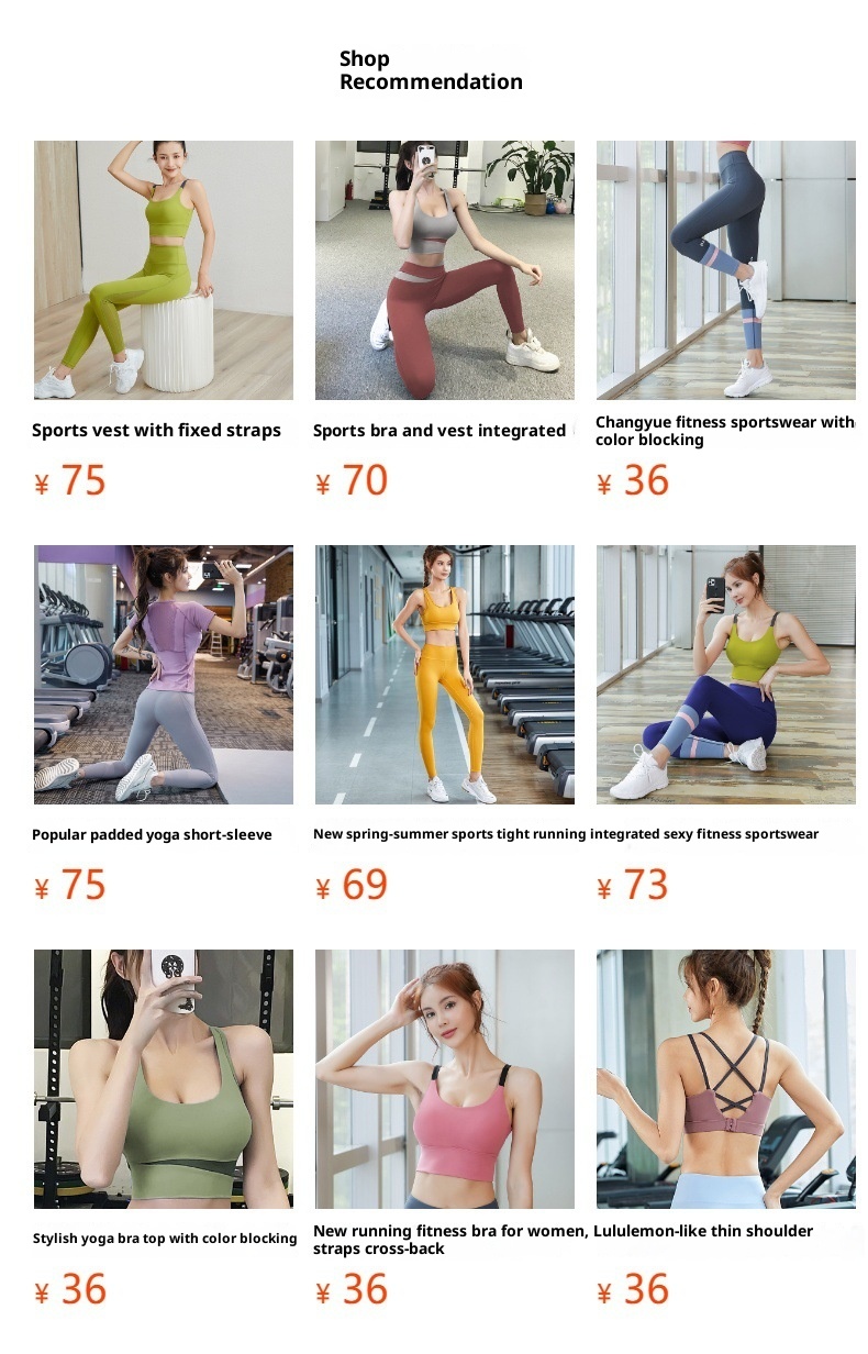 001 New Yoga Wear Fashion National Style Printed Fixed Chest Pad Sports Bra Front Tie Flower Thin Strap Fitness Vest For_voghion.com