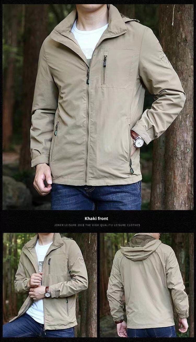 ActiveGo ActiveGo Europeo Americano Transfrontaliero 2025 Primavera e Autunno Nuovo Stile Uomo di Mezza Età Versatile Casual Impermeabile All'Aperto_voghion.com