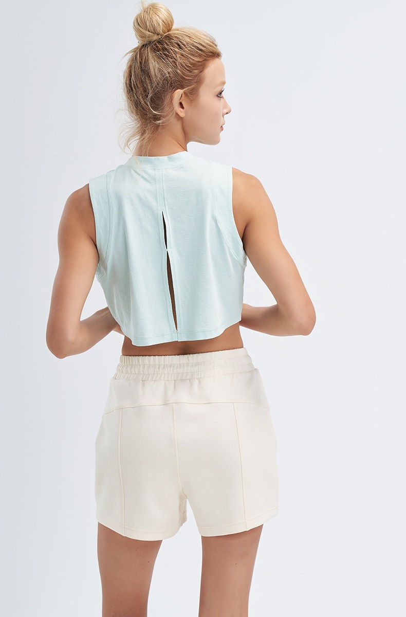 001 Sleeveless Yoga Sports Vest For Women, Barely There Feel, Breathable Running Top, Beautiful Back, Quick-Dry, Loose Fit,_voghion.com