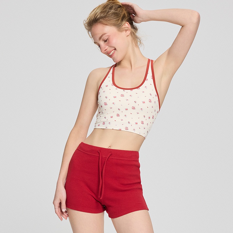 001 Zhouyou New Yoga Wea Fo Women Reto Floal Spots Camisole Vest Fitness Outewea Innewea Slim Fit Slimming_voghion.com