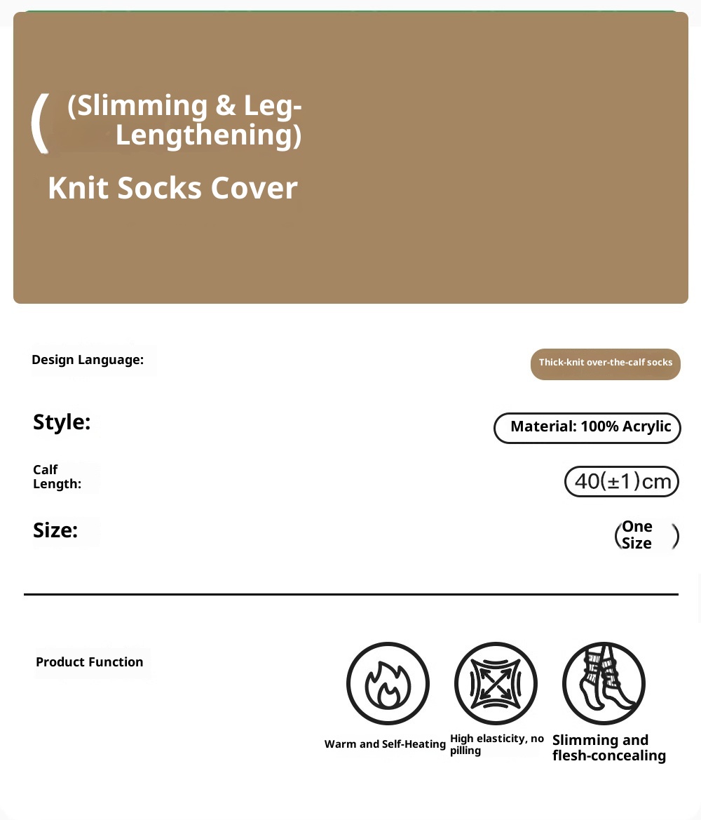 001 Calzini in pile autunno inverno coppia con pantaloni da yoga versatili da donna calzini dritti snellenti senza piede coprigambe lavorati a maglia_voghion.com