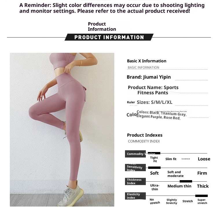 001 Pocket Peach Butt Lifting Fitness For Women High Waist Hip Lift Running Tight Sports Training Yoga Long Pants Tummy_voghion.com
