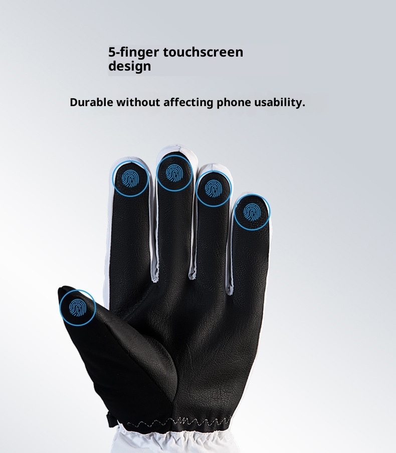 ActiveGo Dropshipping Ski Gloves For Men And Women, Thickened Windproof Cycling Outdoor Touchscreen Five-Finger Snowboarding_voghion.com