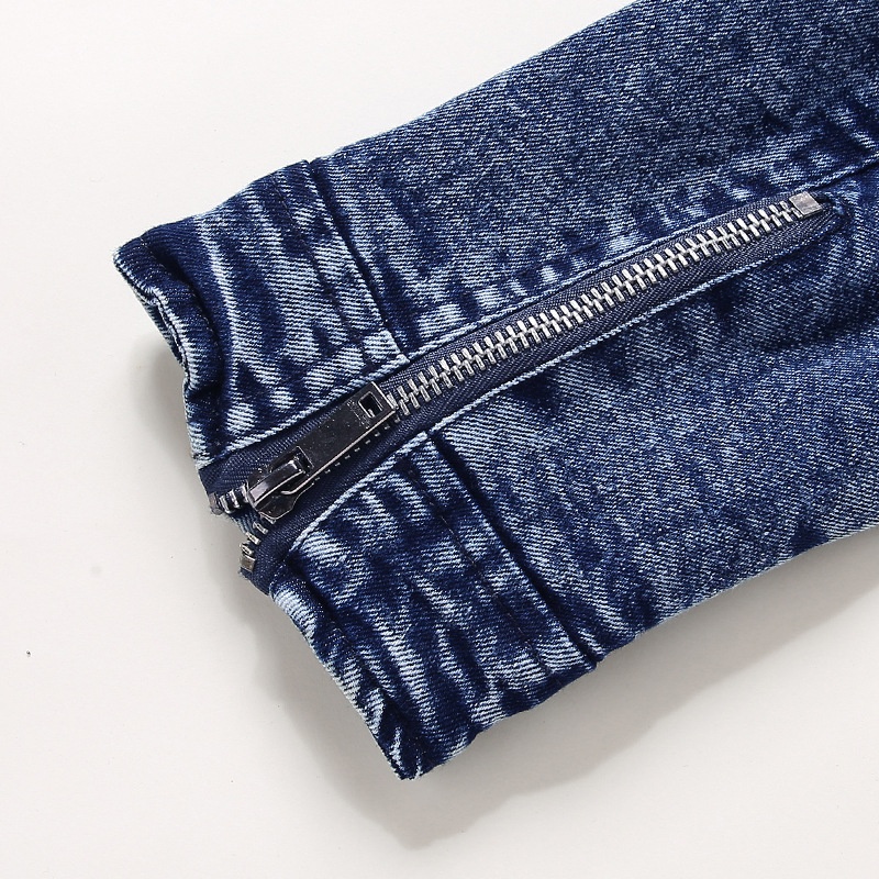 ActiveGo 2022 Primavera Otoño Nueva Chaqueta para Hombre Moda Estilo Europeo y Americano Casual Elástico Lavado Denim Top_voghion.com