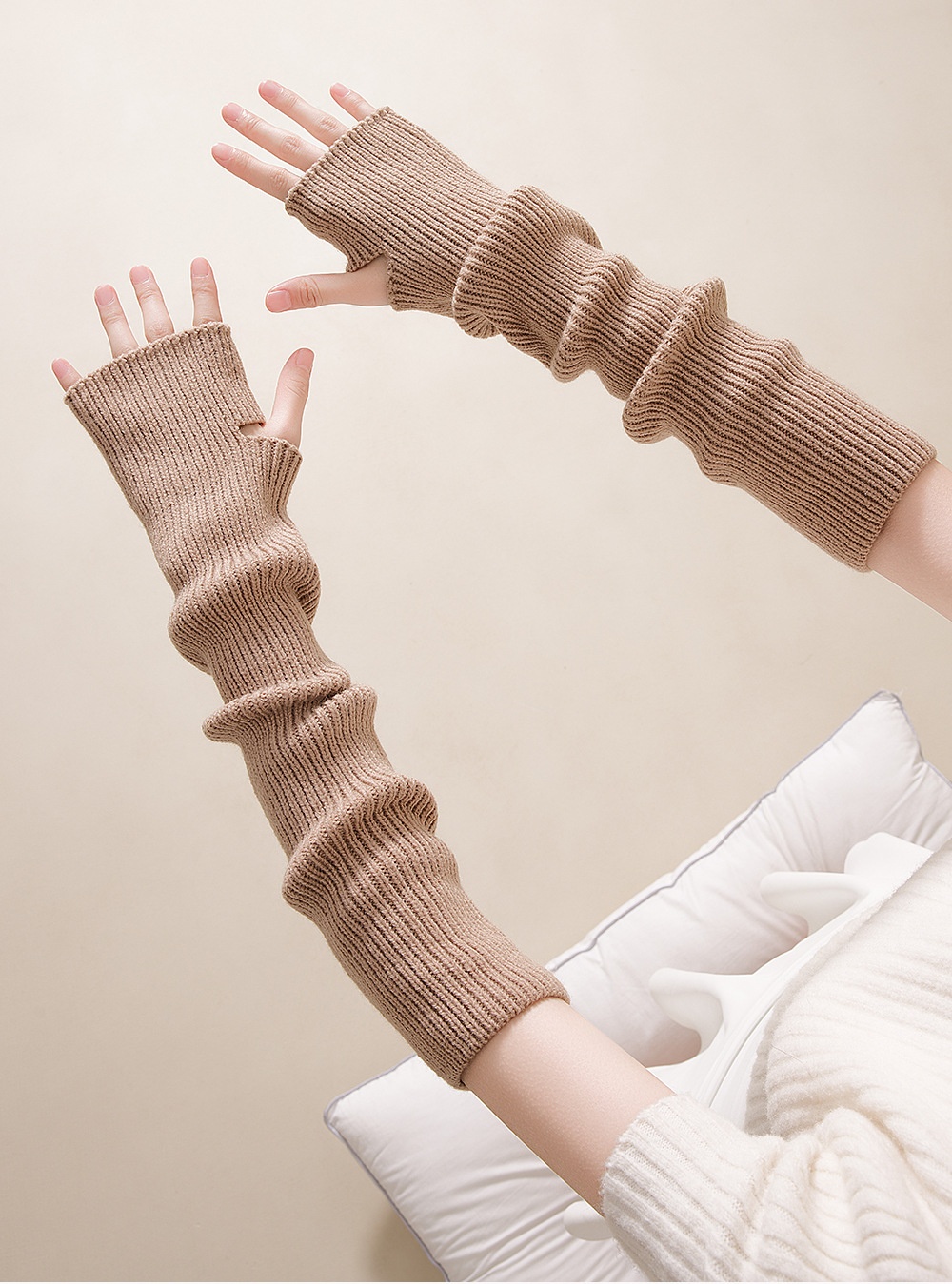 001 Calzini in pile autunno inverno coppia con pantaloni da yoga versatili da donna calzini dritti snellenti senza piede coprigambe lavorati a maglia_voghion.com