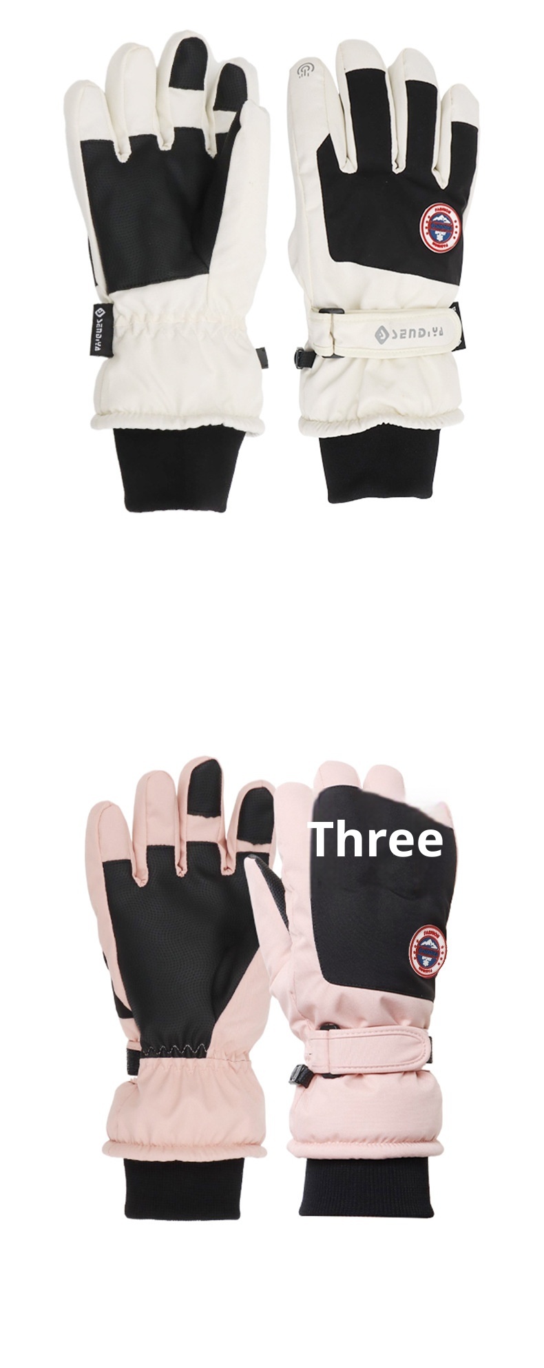 ActiveGo Outdoor Sports High-Value Couple Style Ski Thickened Fleece-Lined Warm Mountaineering Cycling Touchscreen Gloves_voghion.com