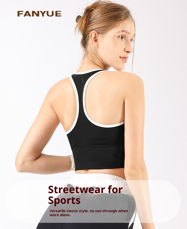 001 Sports Bra Women, Shockproof Fixed Cup Top, Fitness Shirt, Running Quick-Dry Red Bra, Yoga Vest For Spring_voghion.com