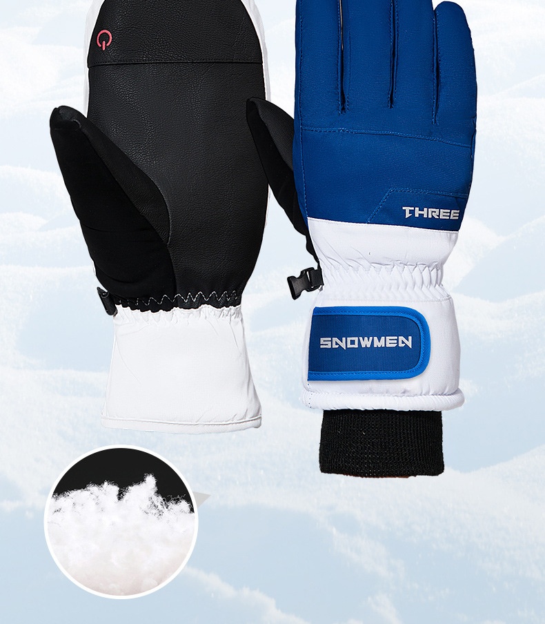 ActiveGo Dropshipping Ski Gloves For Men And Women, Thickened Windproof Cycling Outdoor Touchscreen Five-Finger Snowboarding_voghion.com