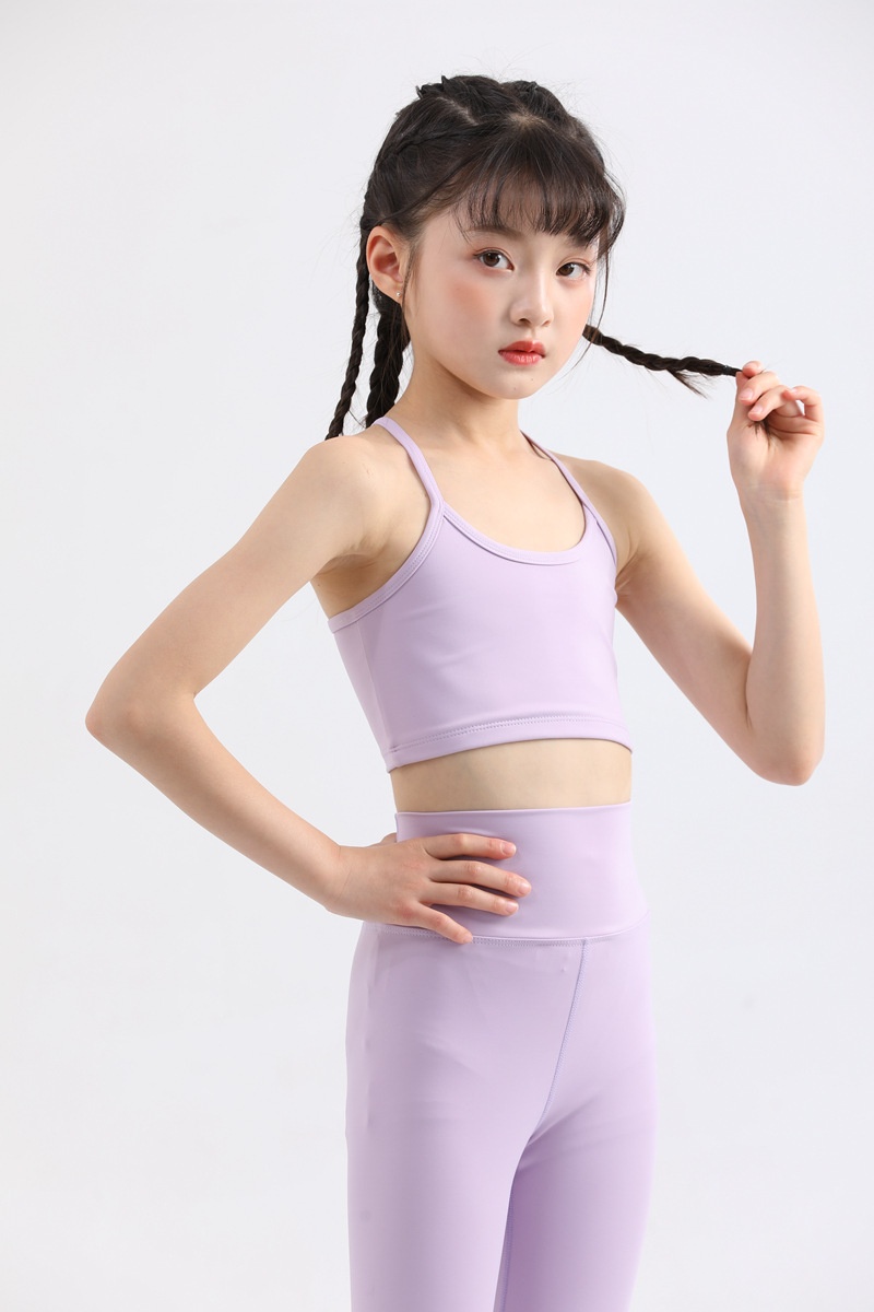 001 Hochwertiges Nylon-Yoga-Outfit für Mädchen – federleichter Tragekomfort, schnelltrocknendes Sporttop, Baselayer_voghion.com