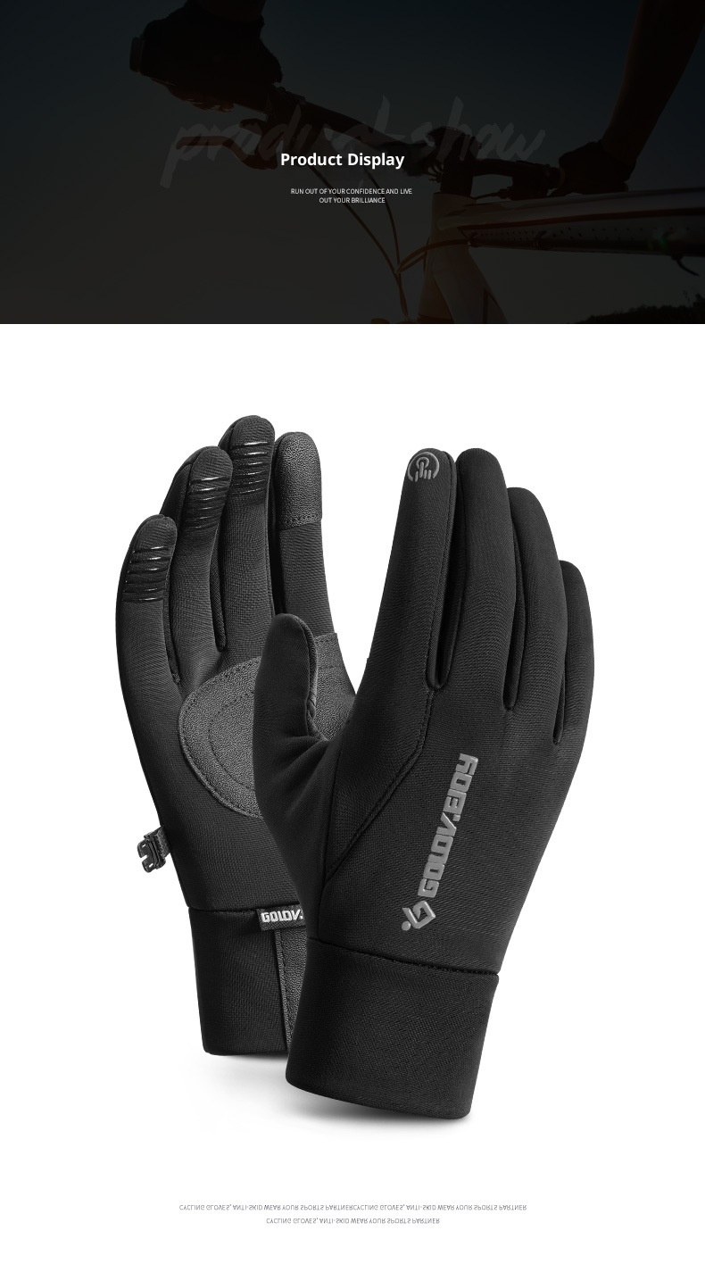 Guanti da moto elettrica antiscivolo ActiveGo Witer Warm Cycling Outdoor Sports Skiig Cold-Proof Touchscree Fleece-Lied_voghion.com