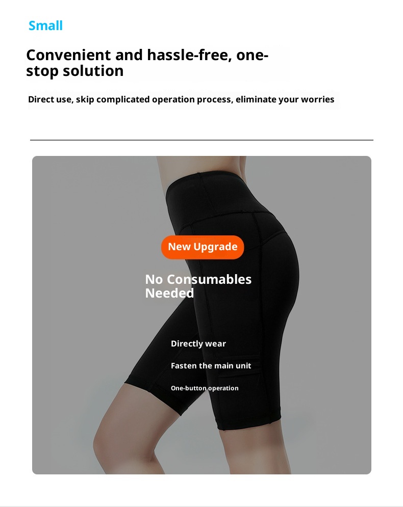 001 Fitness Massage Microcurrent Pulse Five-point Hip-lifting EMS Intelligent Abdominal Shaping Yoga Pants_voghion.com