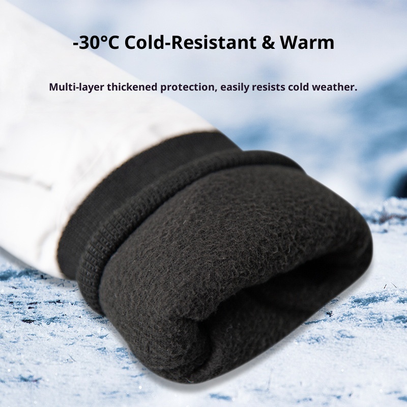 ActiveGo Dropshipping Ski Gloves For Men And Women, Thickened Windproof Cycling Outdoor Touchscreen Five-Finger Snowboarding_voghion.com