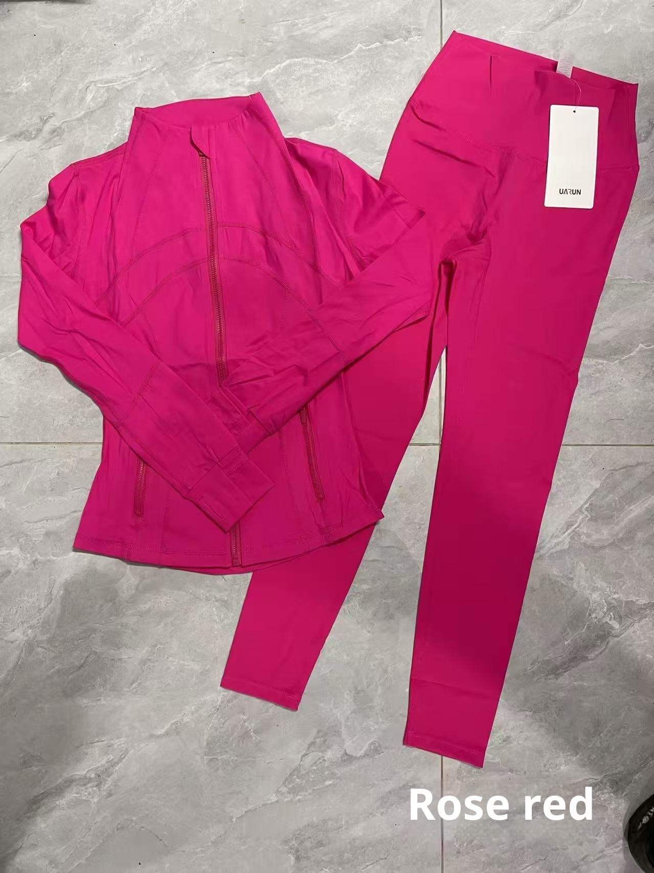 001 Disponibile Lulu Stesso Stile Giacca a Maniche Lunghe DF Set con Pantaloni a Nove Punti Slim Fit Abbigliamento Sportivo Yoga_voghion.com
