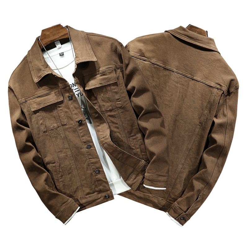 Chaqueta elástica ActiveGo 2025 para hombre, color negro, elegante, estilo europeo y americano, de mezclilla sencilla para primavera y otoño._voghion.com