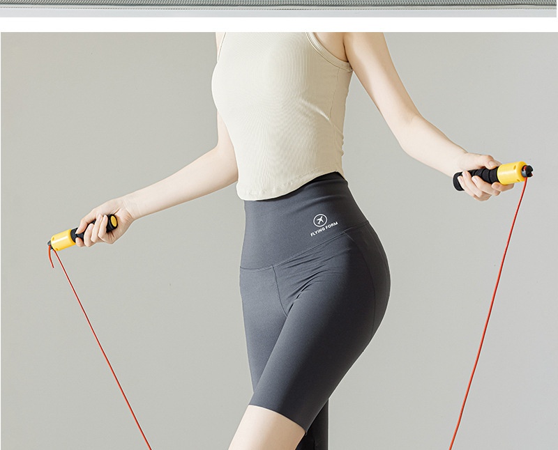 Chaussettes de sport 001 Yoga antidérapantes professionnelles mi-mollet en coton pour femmes, idéales pour l'automne et l'hiver, le fitness, la danse et le Pilates._voghion.com