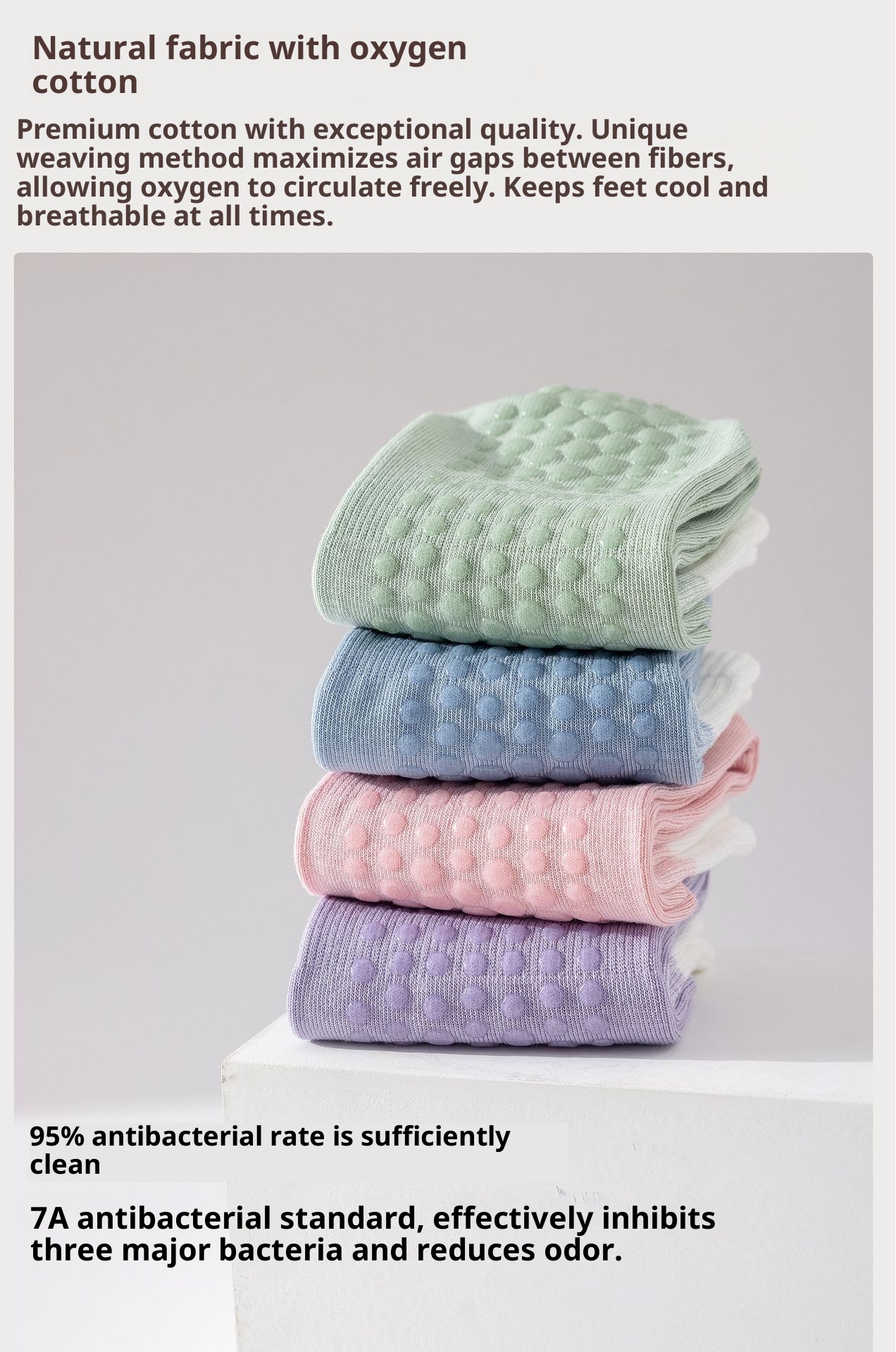 Chaussettes de sport Pilates mi-mollet pour femmes, idéales pour le printemps et l'automne, le fitness, la danse et le yoga. Antidérapantes et confortables._voghion.com