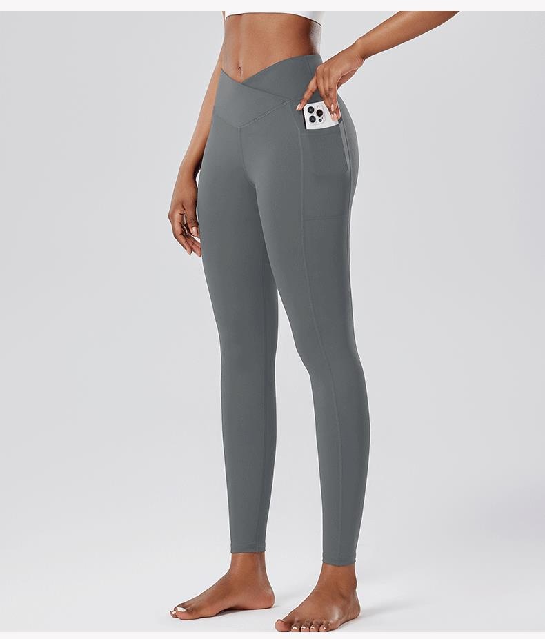 001 Cross-Border Sports Fitness Leggings Yoga Running Base Layer Pants Women Naked Feel Soft And Smooth_voghion.com