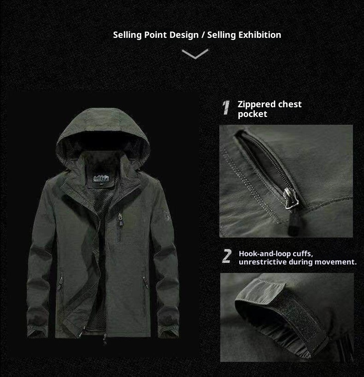 ActiveGo ActiveGo Europeo Americano Transfrontaliero 2025 Primavera e Autunno Nuovo Stile Uomo di Mezza Età Versatile Casual Impermeabile All'Aperto_voghion.com