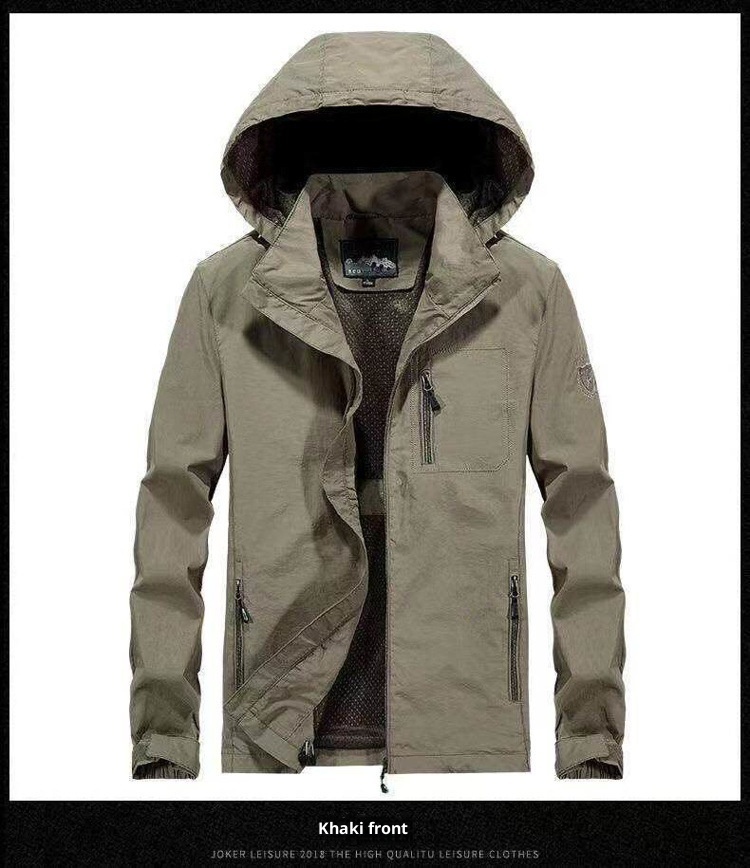 ActiveGo ActiveGo Europeo Americano Transfrontaliero 2025 Primavera e Autunno Nuovo Stile Uomo di Mezza Età Versatile Casual Impermeabile All'Aperto_voghion.com