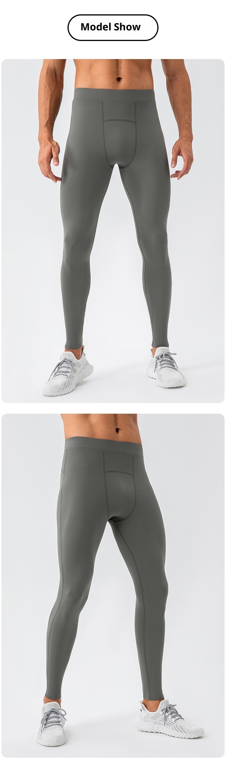 Pantaloni sportivi da corsa ad asciugatura rapida, traspiranti e aderenti, ad alta elasticità, da uomo, della serie Breathing, modello Naked Feel, 001, 31341_voghion.com