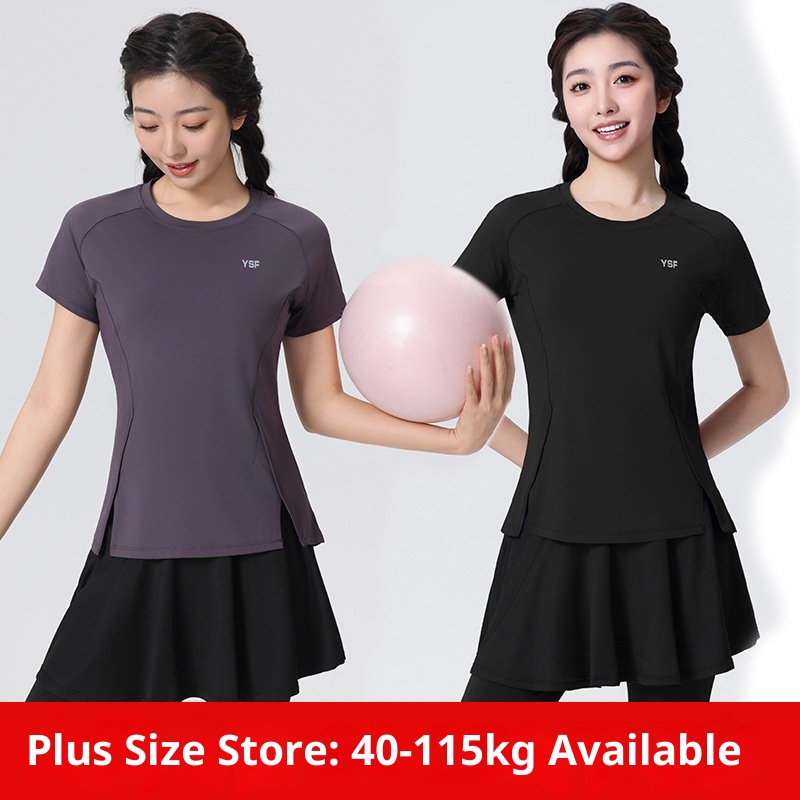 001 2025 Nuovo Yoga Pilates Training Wear Mattina Asciugatura Rapida Fitness Sport Magliette a Maniche Corte Donna_voghion.com