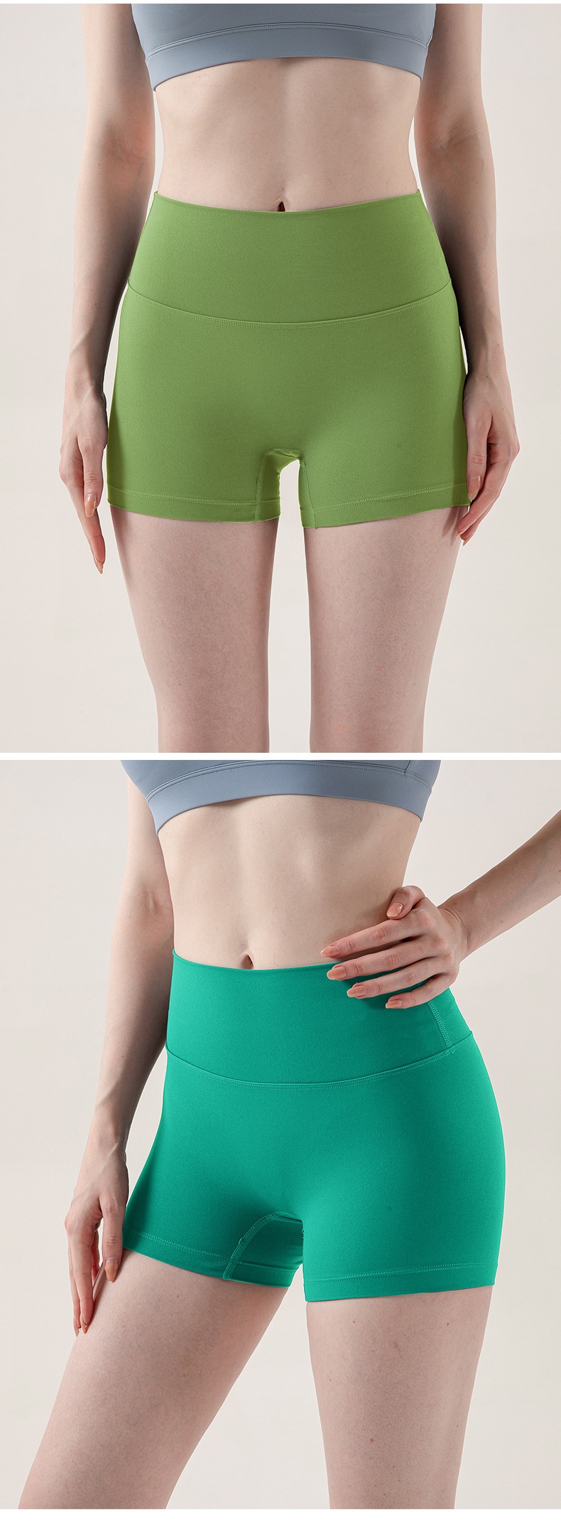 001 New European And American Style Sports Shorts For Women Summer High Waist Tight Lift Peach Hip Fitness Yoga_voghion.com