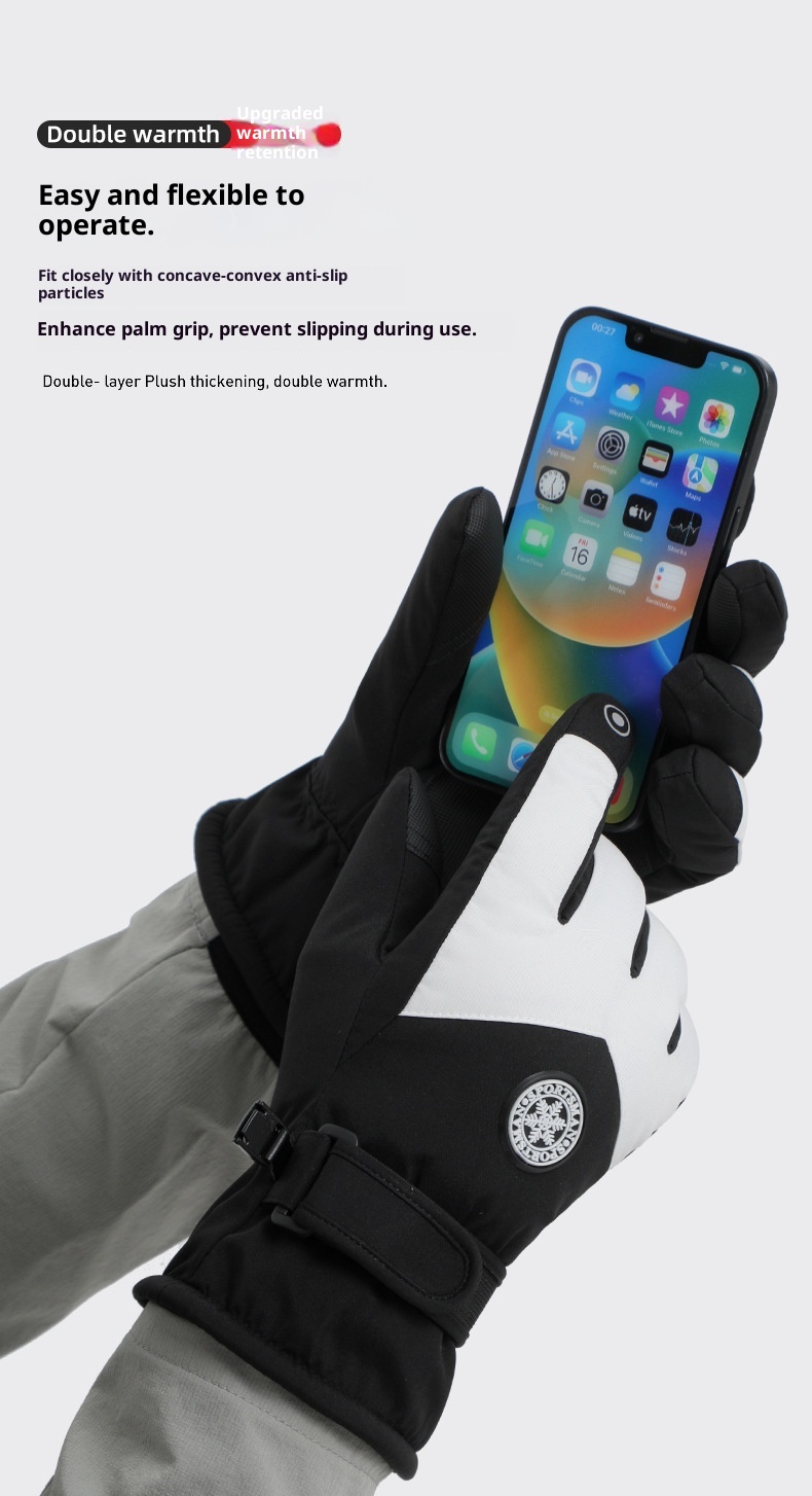 ActiveGo Warm für Damen und Herren, Winterfleece-gefüttert, dick, winddicht, wasserdicht, für Outdoor-Sportarten wie Radfahren, E-Bike-Fahren und Skifahren_voghion.com