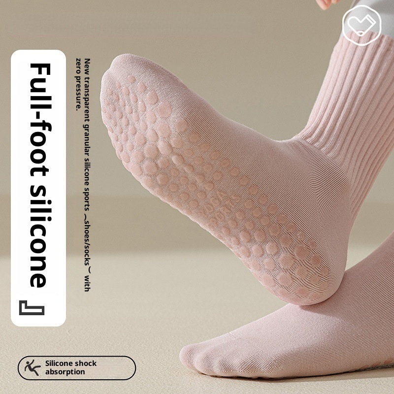 Chaussettes longues mi-mollet en coton antidérapant pour femme, idéales pour le sport, le fitness, le yoga et le pilates, automne-hiver. Pantalon requin._voghion.com