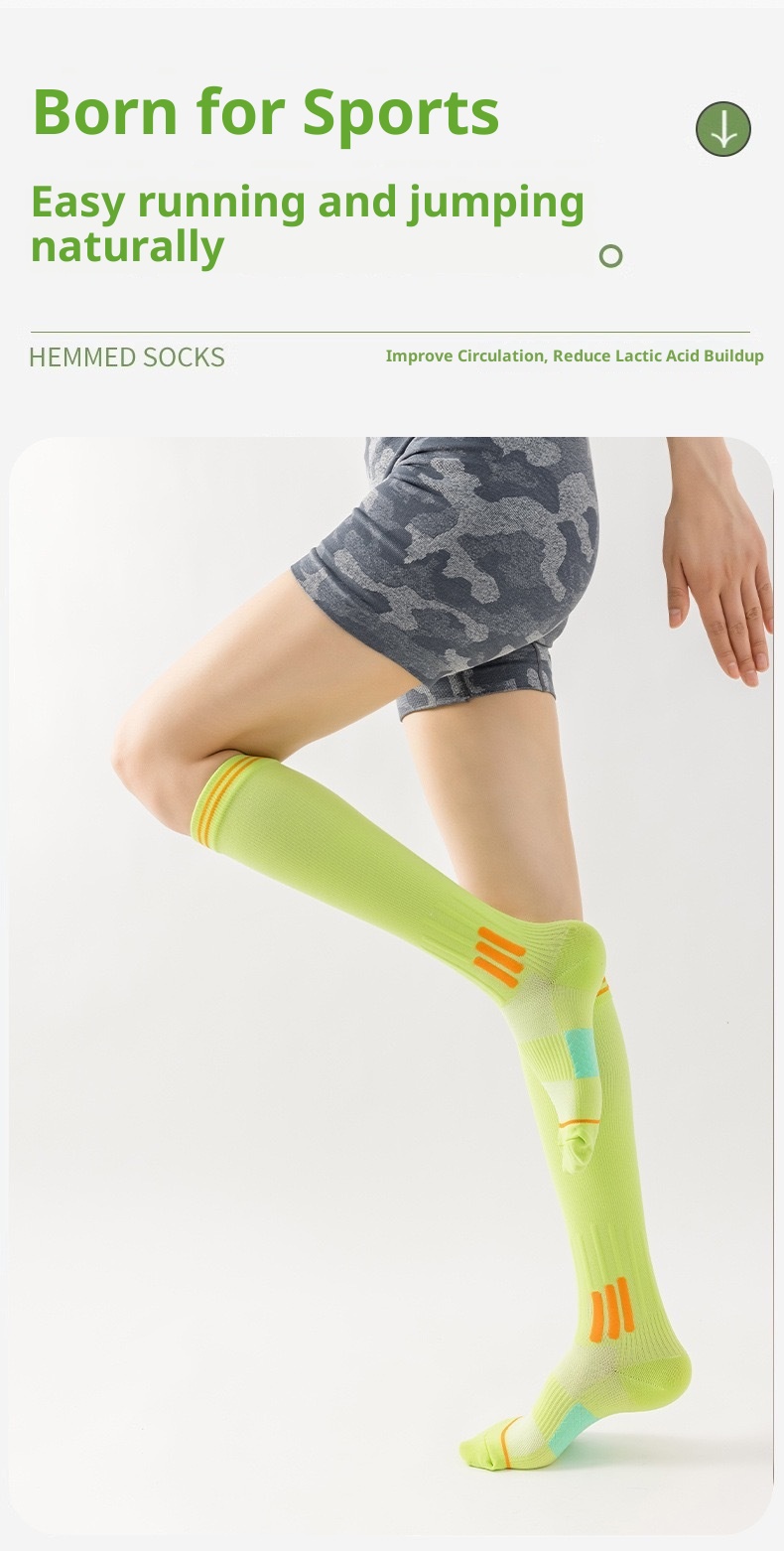 001 Calzini lunghi da donna a compressione con dopamina, per fitness, corsa, ciclismo, outdoor_voghion.com