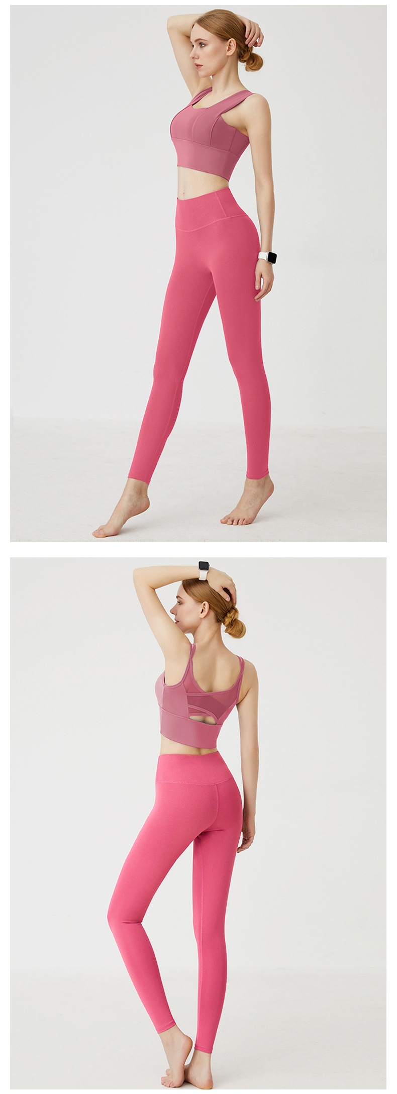 001 2025 New No Embarrassing Line Peach Hip Lift Tight High Waist Tummy Control Sports Naked Feel Yoga Pants For Women_voghion.com