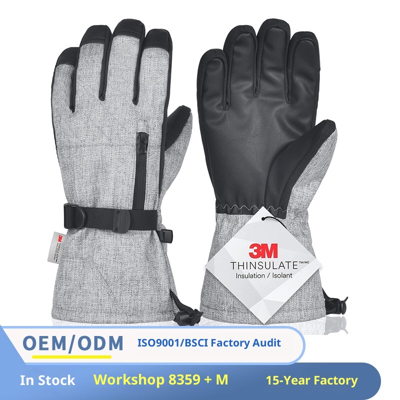 ActiveGo Cross-Border Cold-Proof Mountaineering Touchscreen Ski Cycling Anti-Freeze Winter Fleece-Lined Sports Thermal Gloves_voghion.com