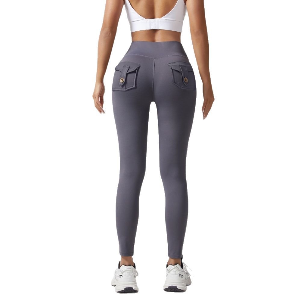 001 New Peach Hip Fitness For Women, Tight-Fitting, No Embarrassing Lines, Quick-Dry Sports Pants, High-Waisted,_voghion.com
