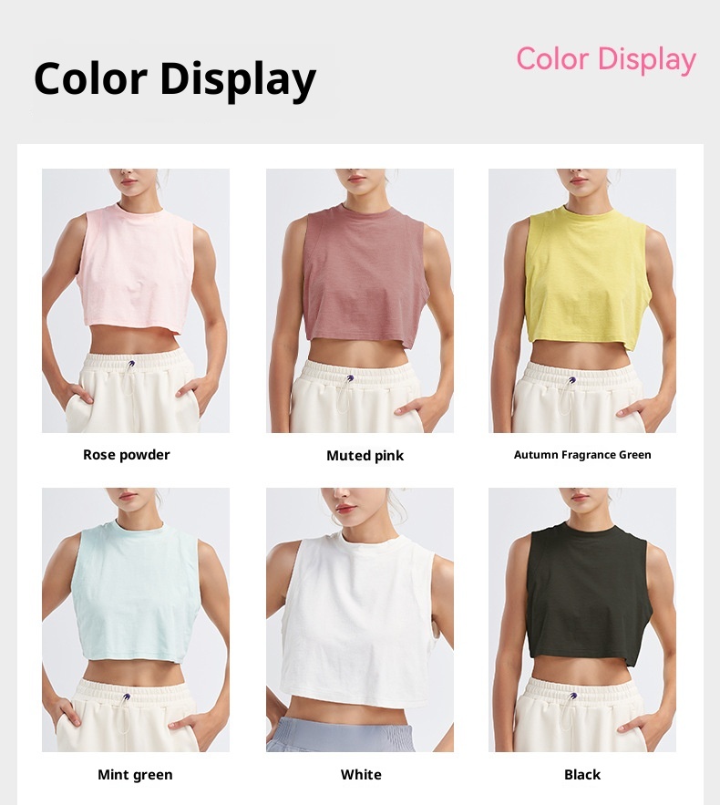 001 Sleeveless Yoga Sports Vest For Women, Barely There Feel, Breathable Running Top, Beautiful Back, Quick-Dry, Loose Fit,_voghion.com