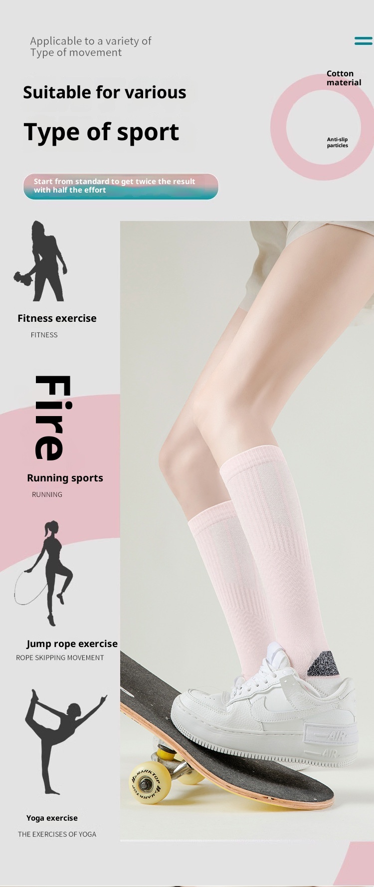 001 Calzini lunghi da donna alla moda, alla moda, a compressione per polpacci, professionali, per il fitness, dimagranti, modellanti, per la corsa, per lo yoga al coperto_voghion.com