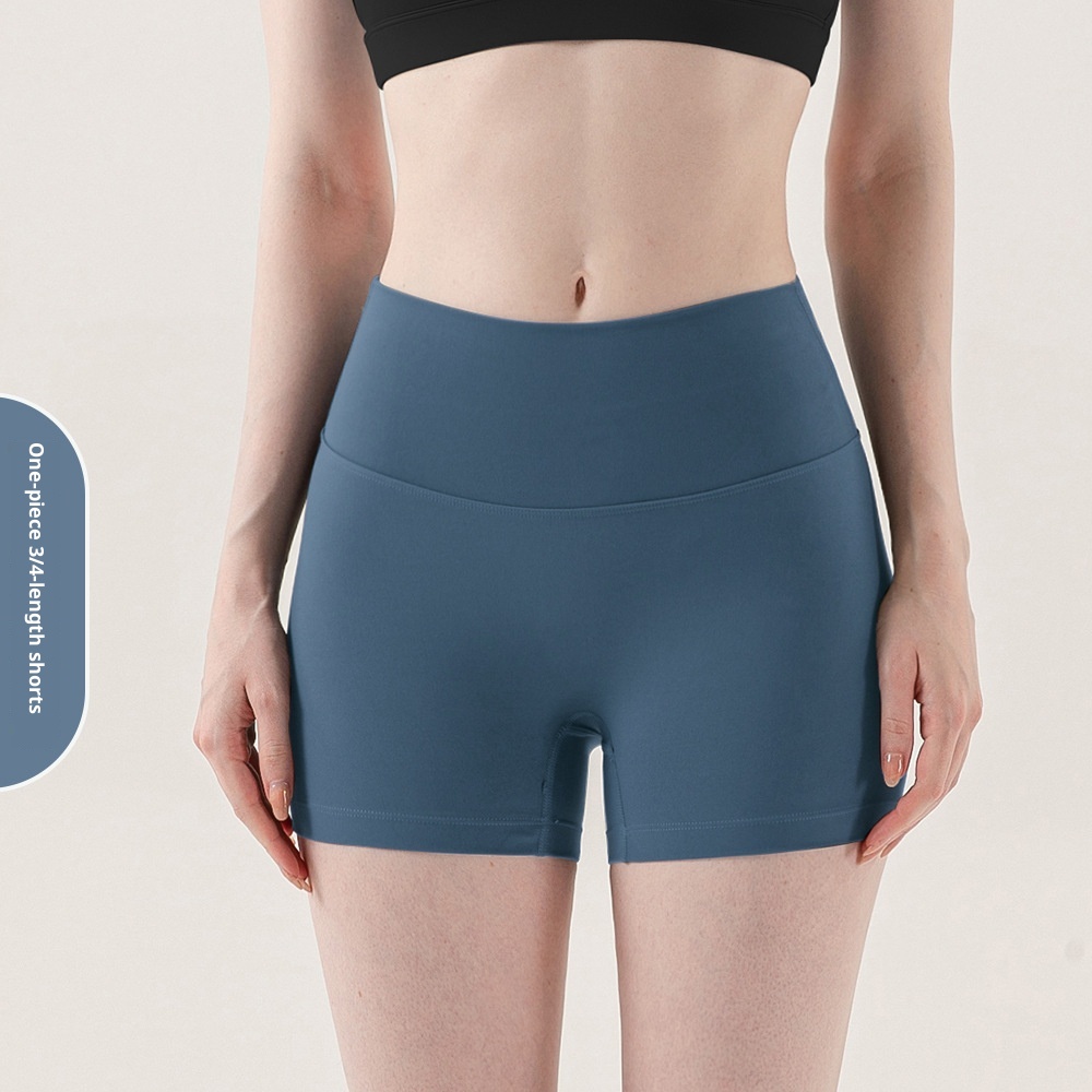001 New European And American Style Sports Shorts For Women Summer High Waist Tight Lift Peach Hip Fitness Yoga_voghion.com