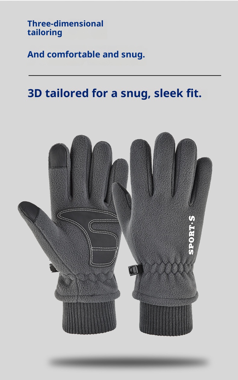 ActiveGo Men's Winter Gloves Fleece Lined Warm Cold-Resistant Touchscreen Thickened Outdoor Student Ccling Sports Skiing_voghion.com