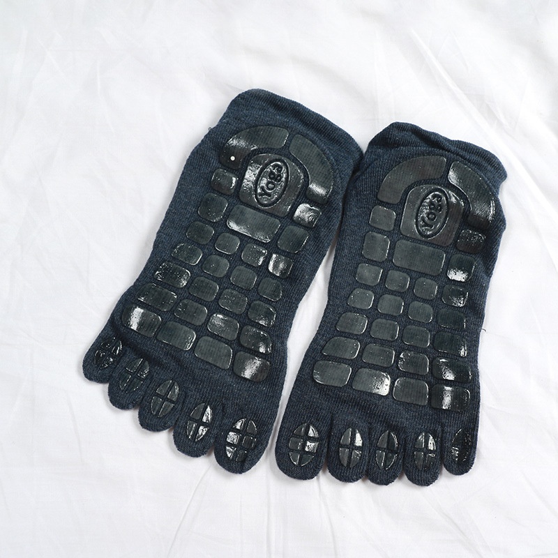 001 Herren-Yogasocken mit geteiltem Zehenbereich, vollständig offen, strapazierfähig, schweißabsorbierend, rutschfest_voghion.com