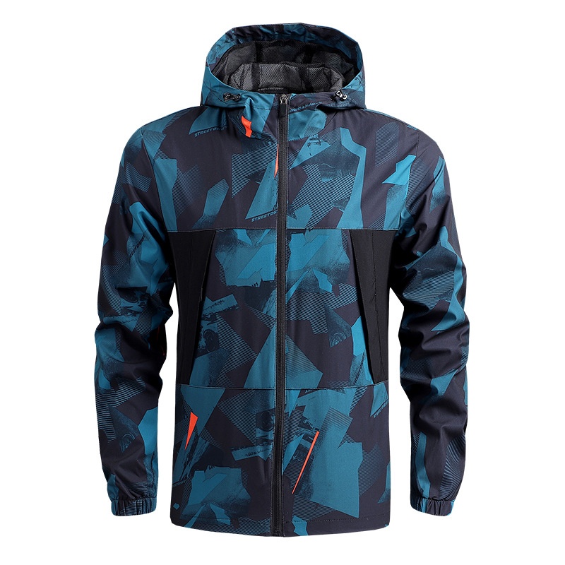 ActiveGo ActiveGo Cross-Border Men's Spring And Autumn Hiking Thin Casual Quick-Dry Windbreaker Outdoor Sports Hooded Jacket_voghion.com