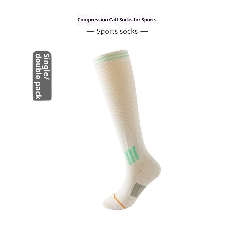 001 2025 Frühling Neue Baumwoll-Sportsocken für Damen, schweißabsorbierend, Yoga- und Laufsocken, lang_voghion.com