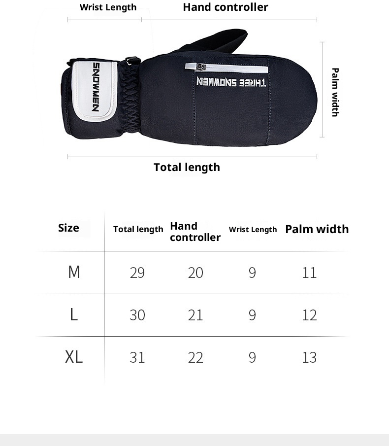 ActiveGo Dropshipping Ski Gloves For Men And Women, Thickened Windproof Cycling Outdoor Touchscreen Five-Finger Snowboarding_voghion.com