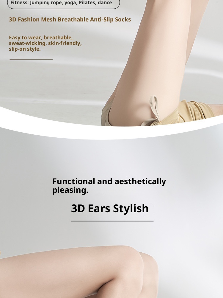 001 2025 Nouvelles chaussettes de sport antidérapantes pour femmes, idéales pour le yoga, le pilates et le Pilates, en silicone, pour l'automne et l'hiver. Vente en gros._voghion.com