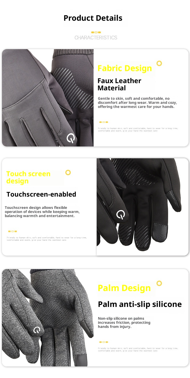 ActiveGo Warme Handschuhe mit Fleecefutter, verdickt, wasserdicht, Sport, Radfahren, Klettern, Skifahren, Touchscreen-Handschuhe_voghion.com