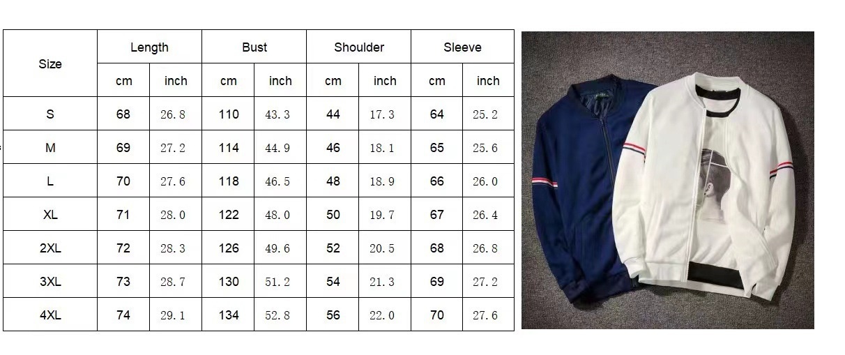 ActiveGo ActiveGo Cross-Border European And American Men's Baseball British Stand Collar Sports Suit Slim Fit Jacket Coat Jogger_voghion.com