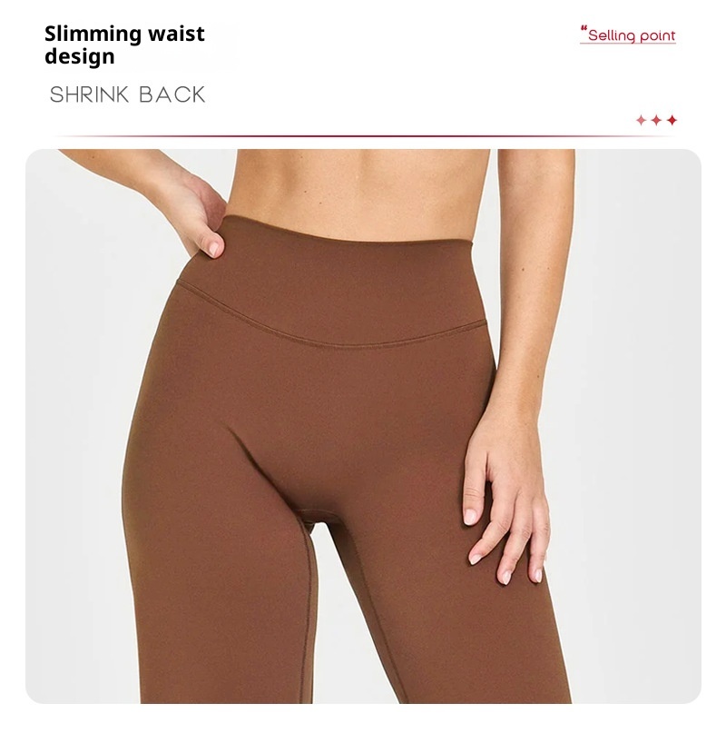 001 Cross-Border Barely There Peach Butt Long Straight High Waist Hip Lift Pilates Sports Fitness Quick-Dry Yoga Pants_voghion.com